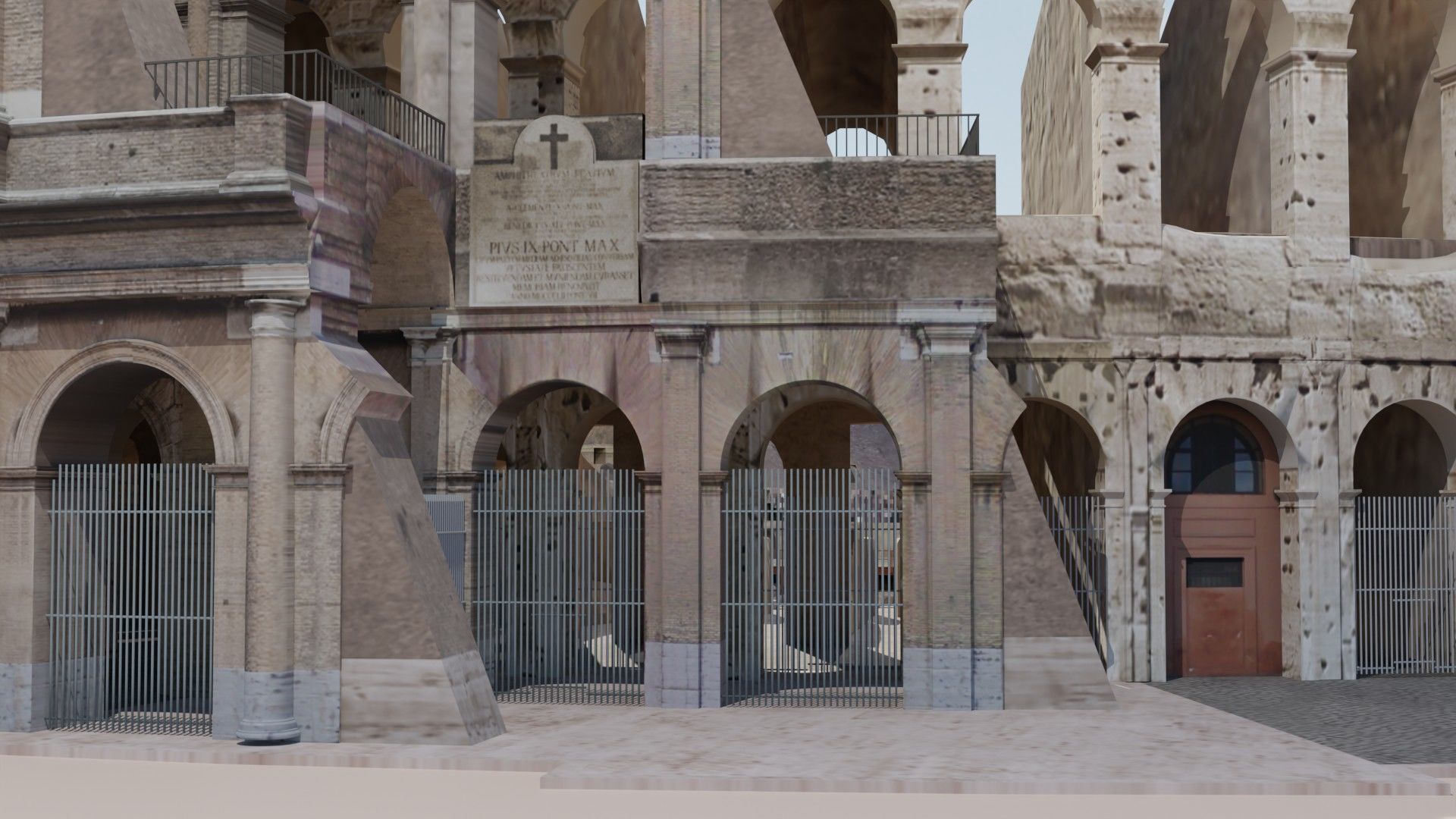 Roman Colosseum Ruins Ultra High Detail 8K PBR Textures 3D model_9