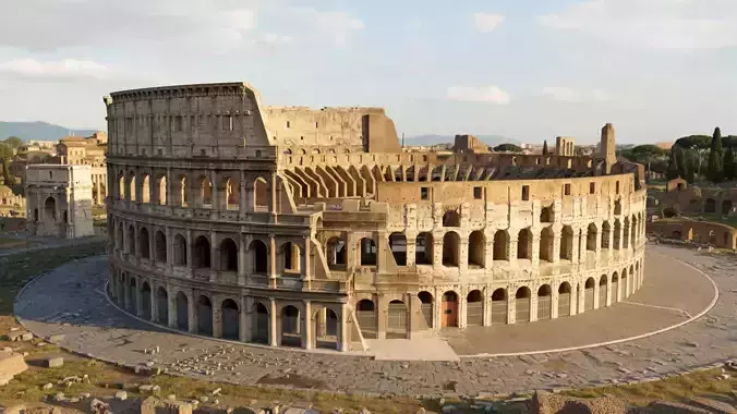 Roman Colosseum Ruins Ultra High Detail 8K PBR Textures 3D model Roman Colosseum Ruins Ultra High Detail 8K PBR Textures 3D model