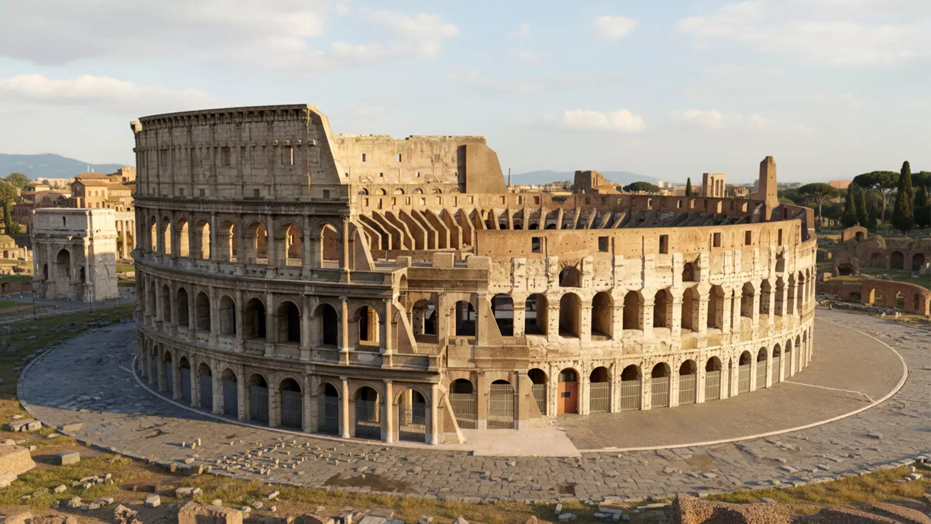 Roman Colosseum Ruins Ultra High Detail 8K PBR Textures 3D model_0