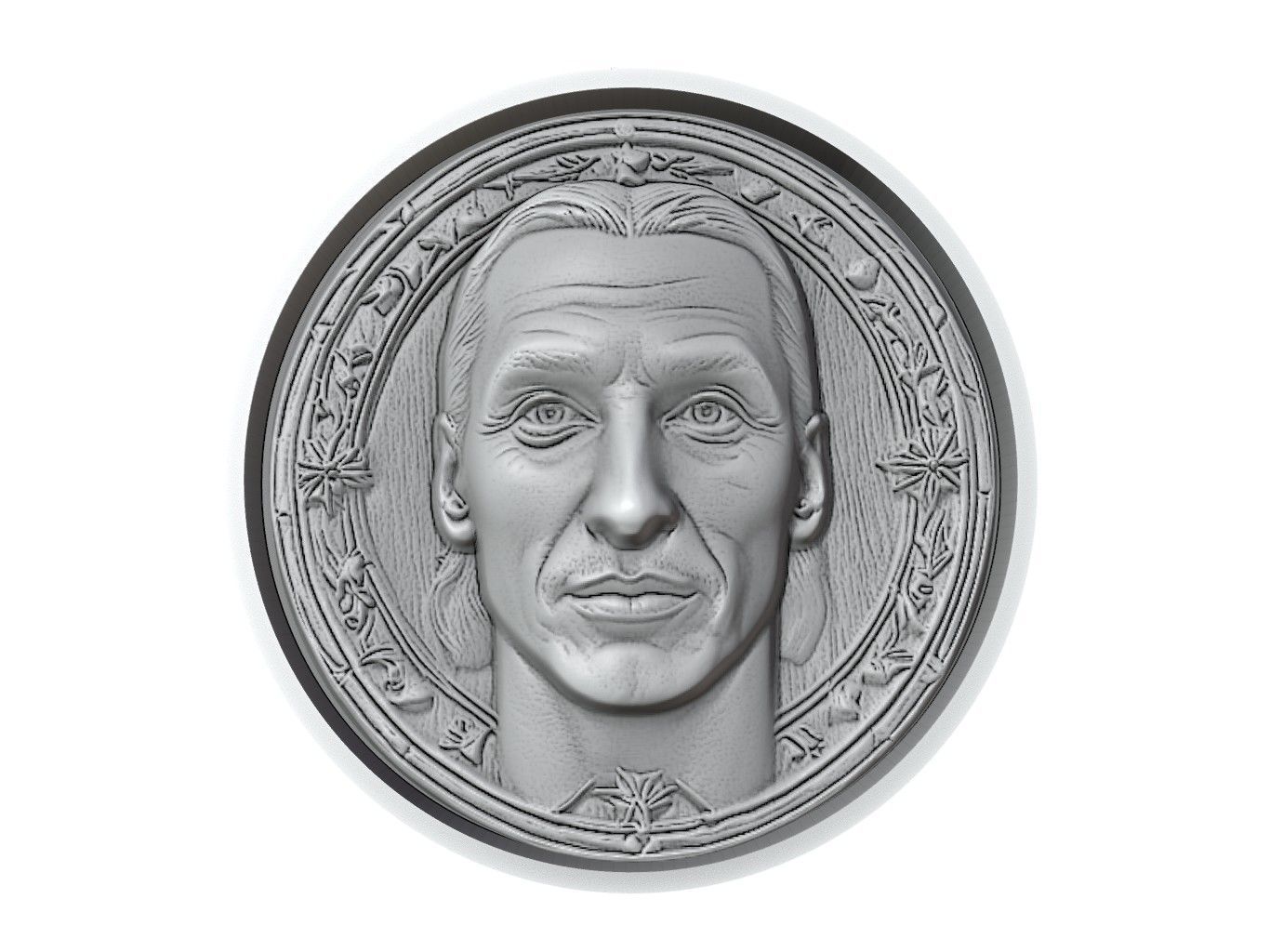 Zlatan Ibrahimovic Footballer Medallion 3D print model_2