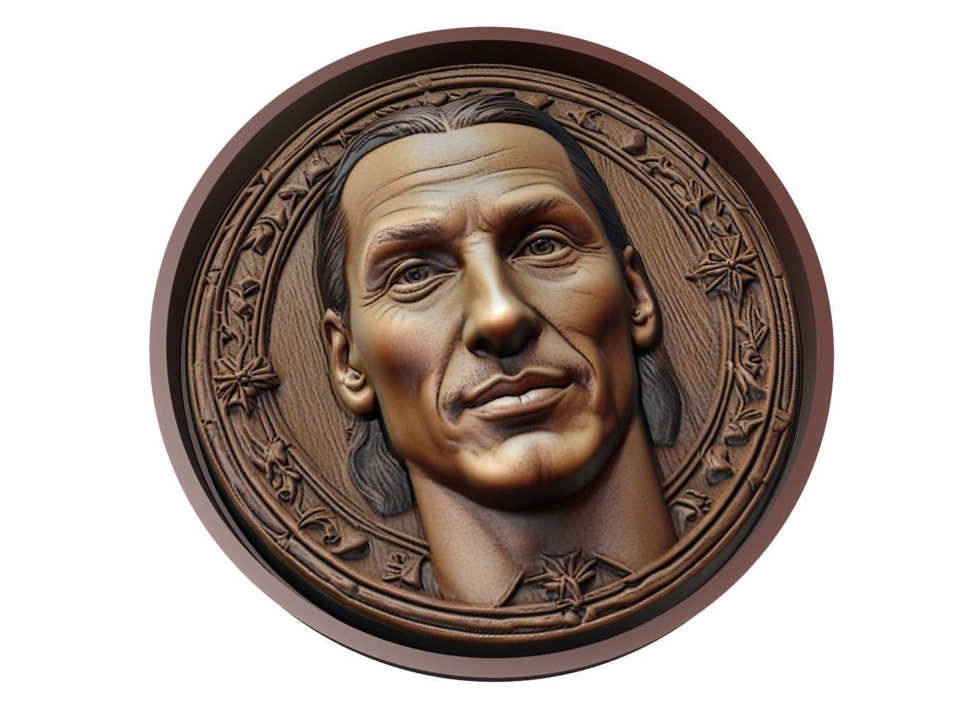 Zlatan Ibrahimovic Footballer Medallion 3D print model_1