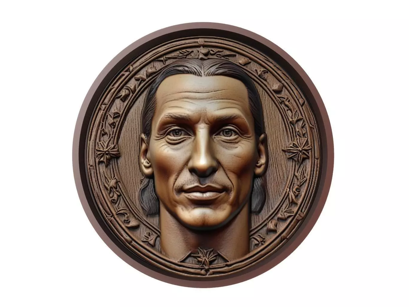 Zlatan Ibrahimovic Footballer Medallion 3D print model_0
