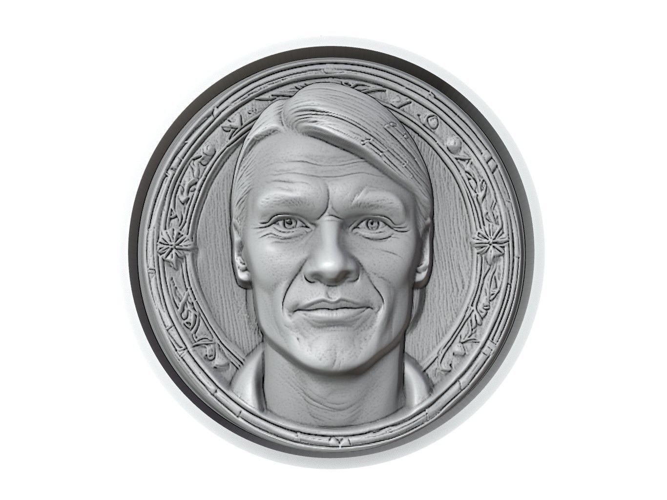 Erling Haaland Footballer Medallion 3D print model_2