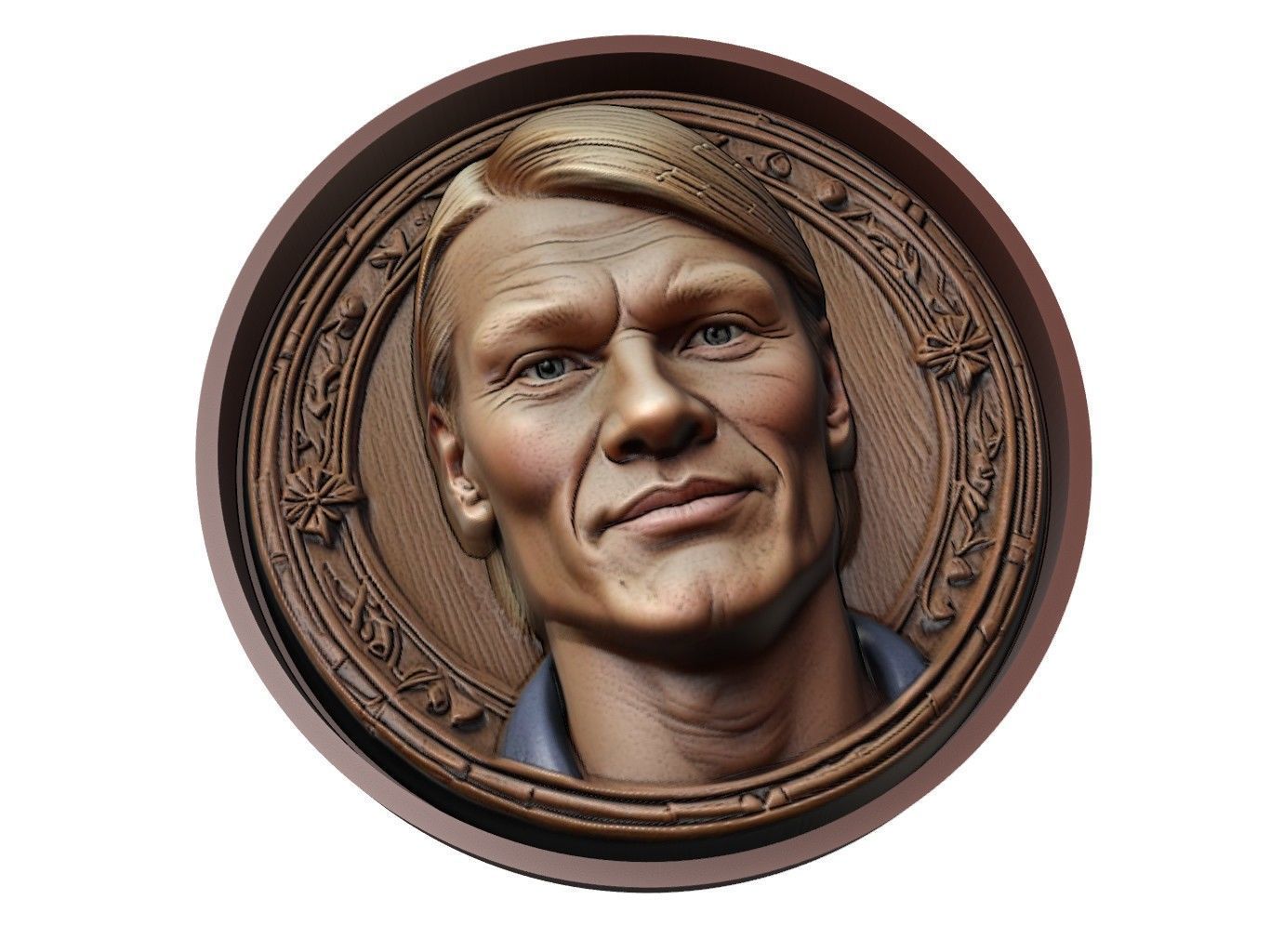 Erling Haaland Footballer Medallion 3D print model_1