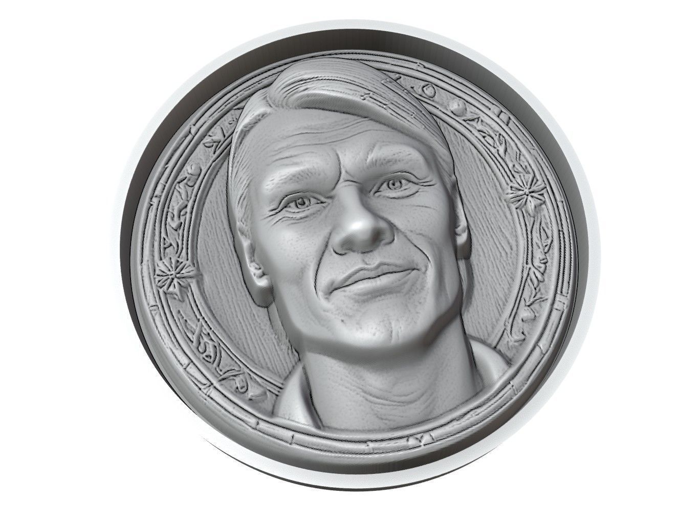 Erling Haaland Footballer Medallion 3D print model_3