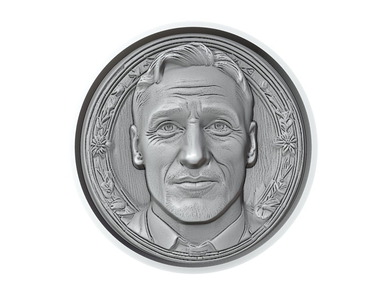 Francesco Totti Footballer Medallion 3D print model_2