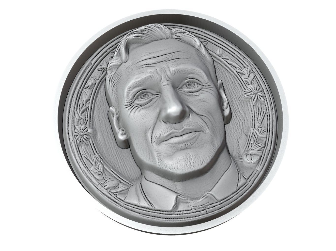 Francesco Totti Footballer Medallion 3D print model_3