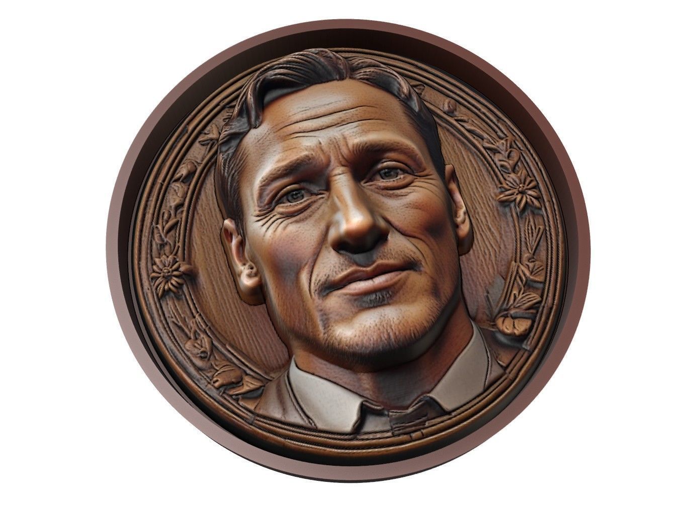Francesco Totti Footballer Medallion 3D print model_1
