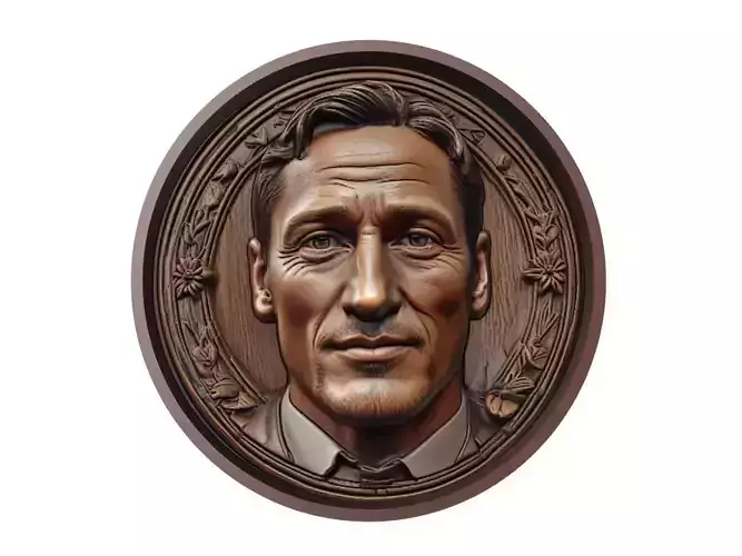 Francesco Totti Footballer Medallion 3D print model