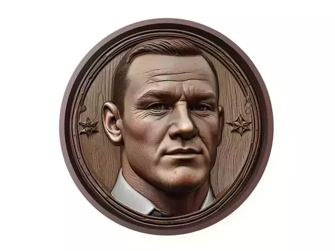 Wayne Rooney Footballer Medallion 3D print model