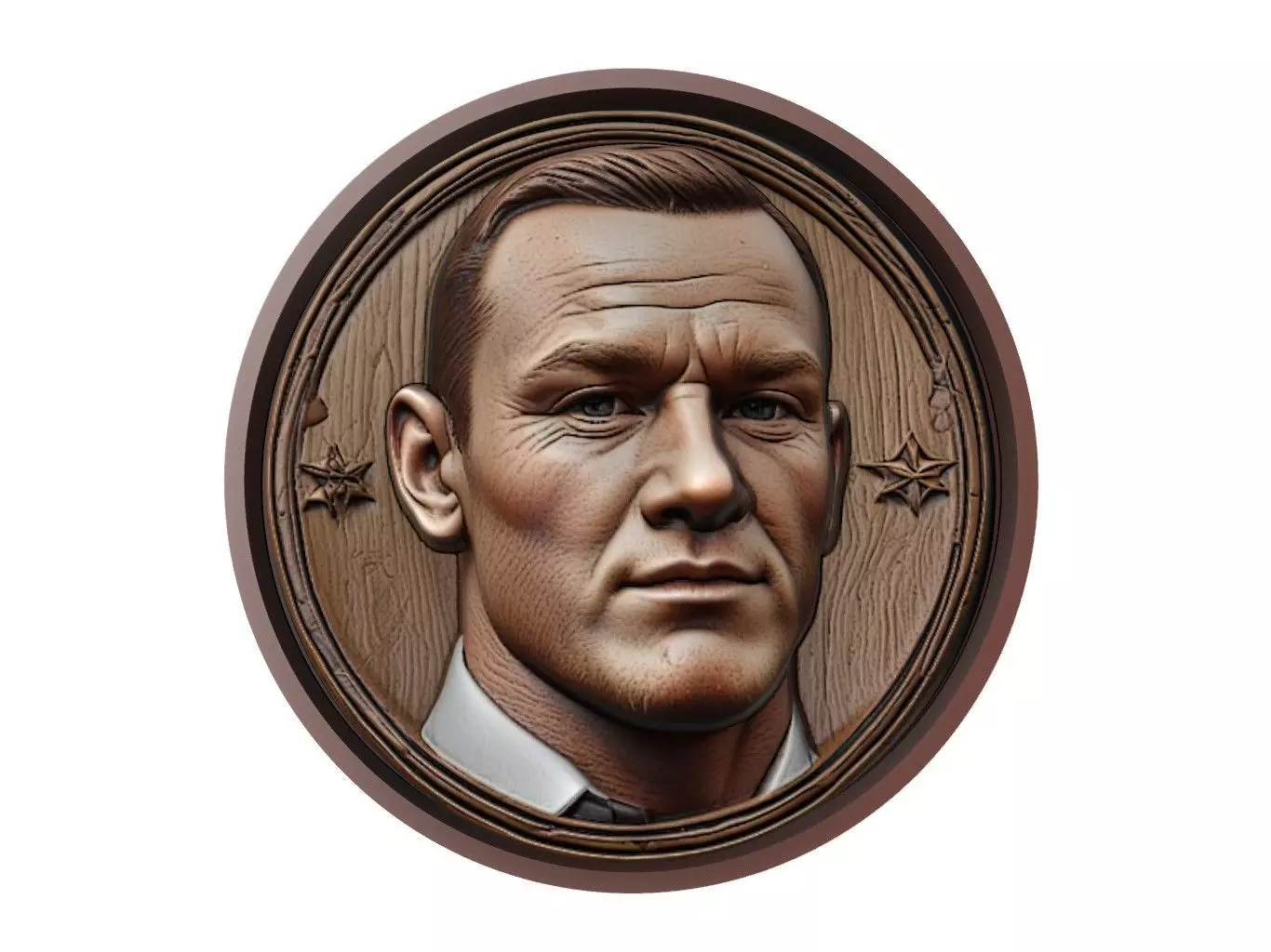 Wayne Rooney Footballer Medallion 3D print model_0