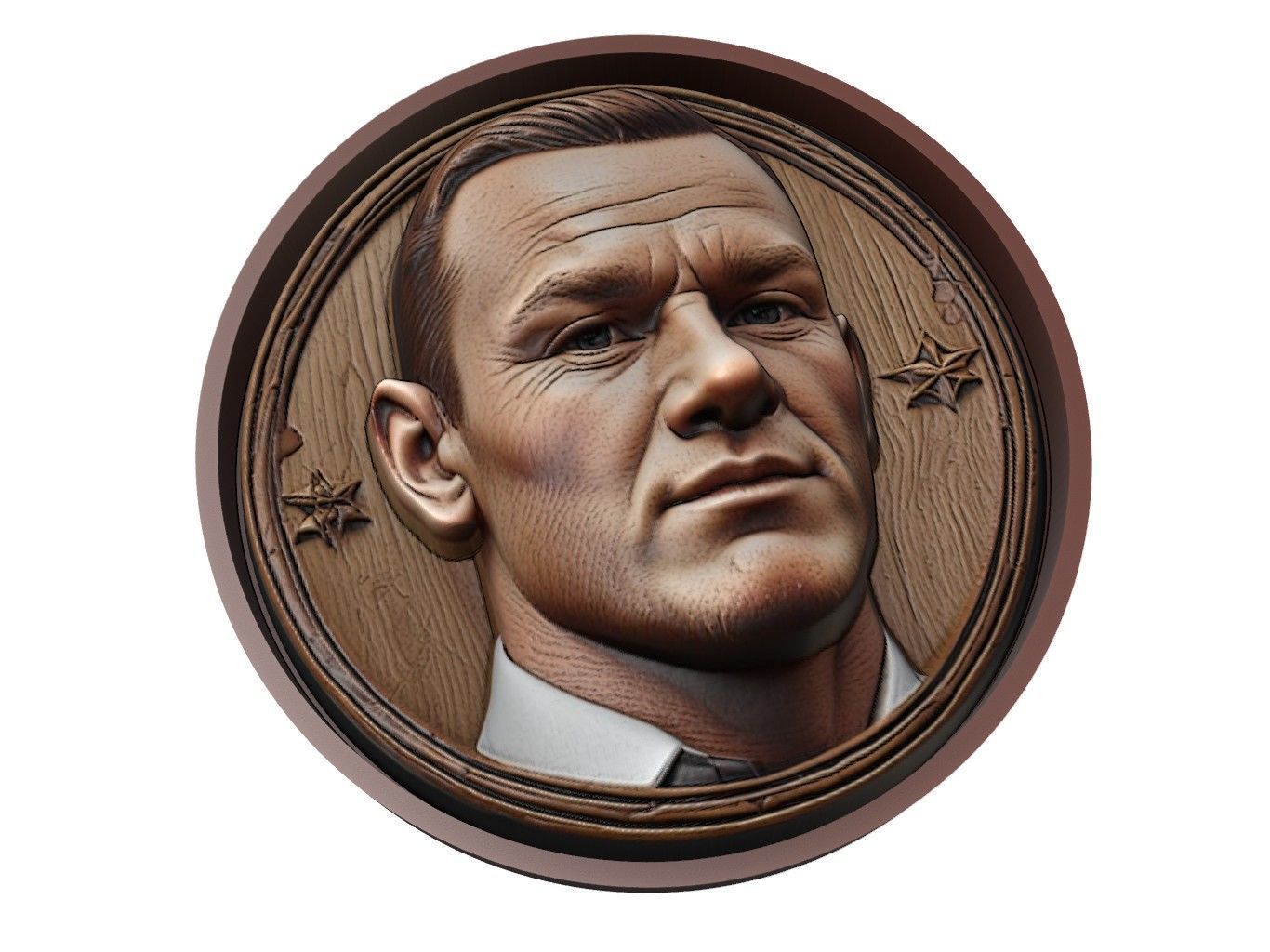 Wayne Rooney Footballer Medallion 3D print model_1