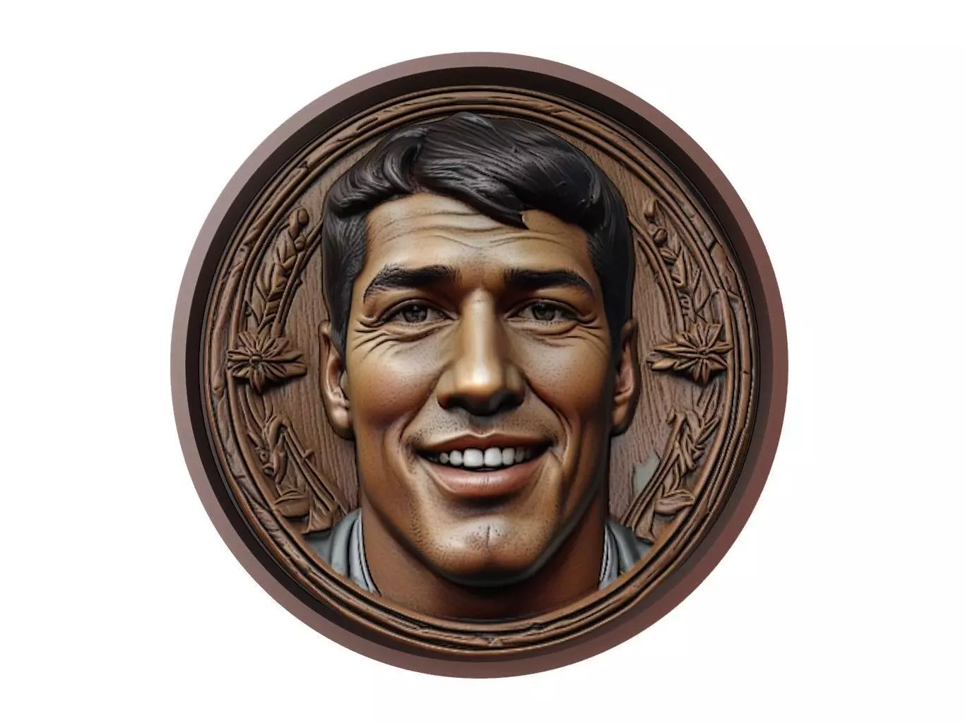 Luis Suarez Footballer Medallion 3D print model