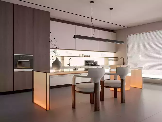 Kitchen Modern interior 106 3D model