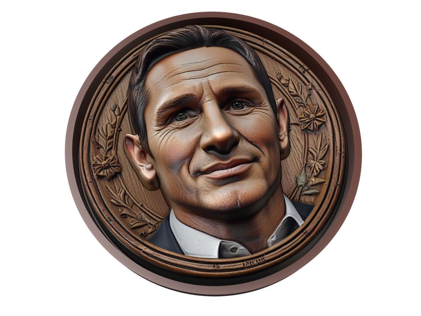 Frank Lampard Footballer Medallion 3D print model_1