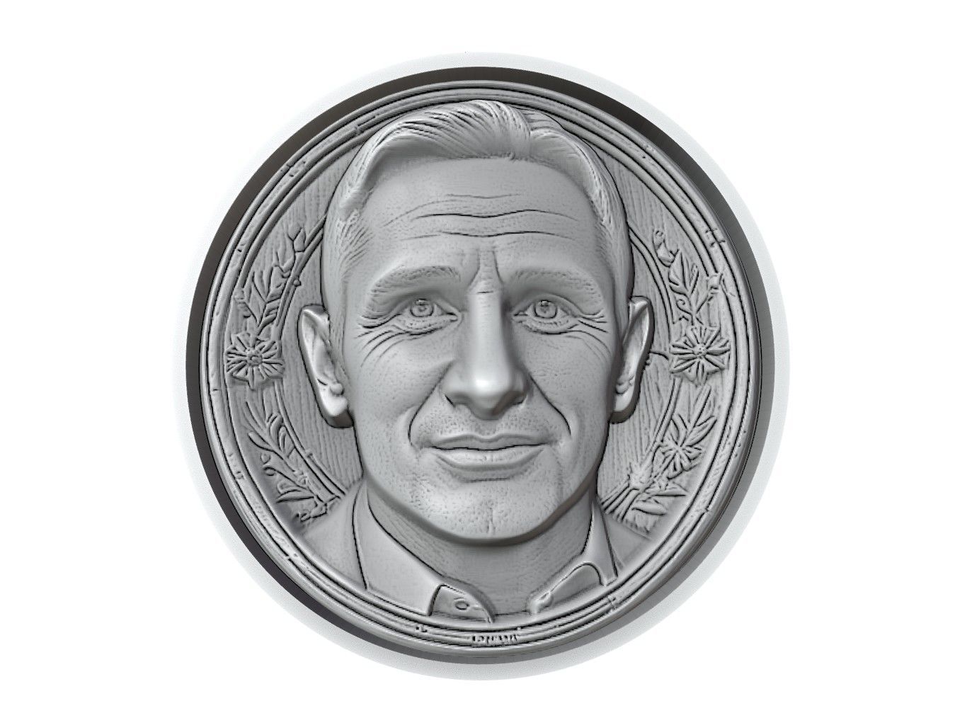 Frank Lampard Footballer Medallion 3D print model_2