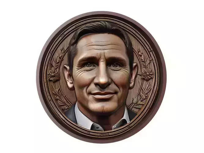 Frank Lampard Footballer Medallion 3D print model