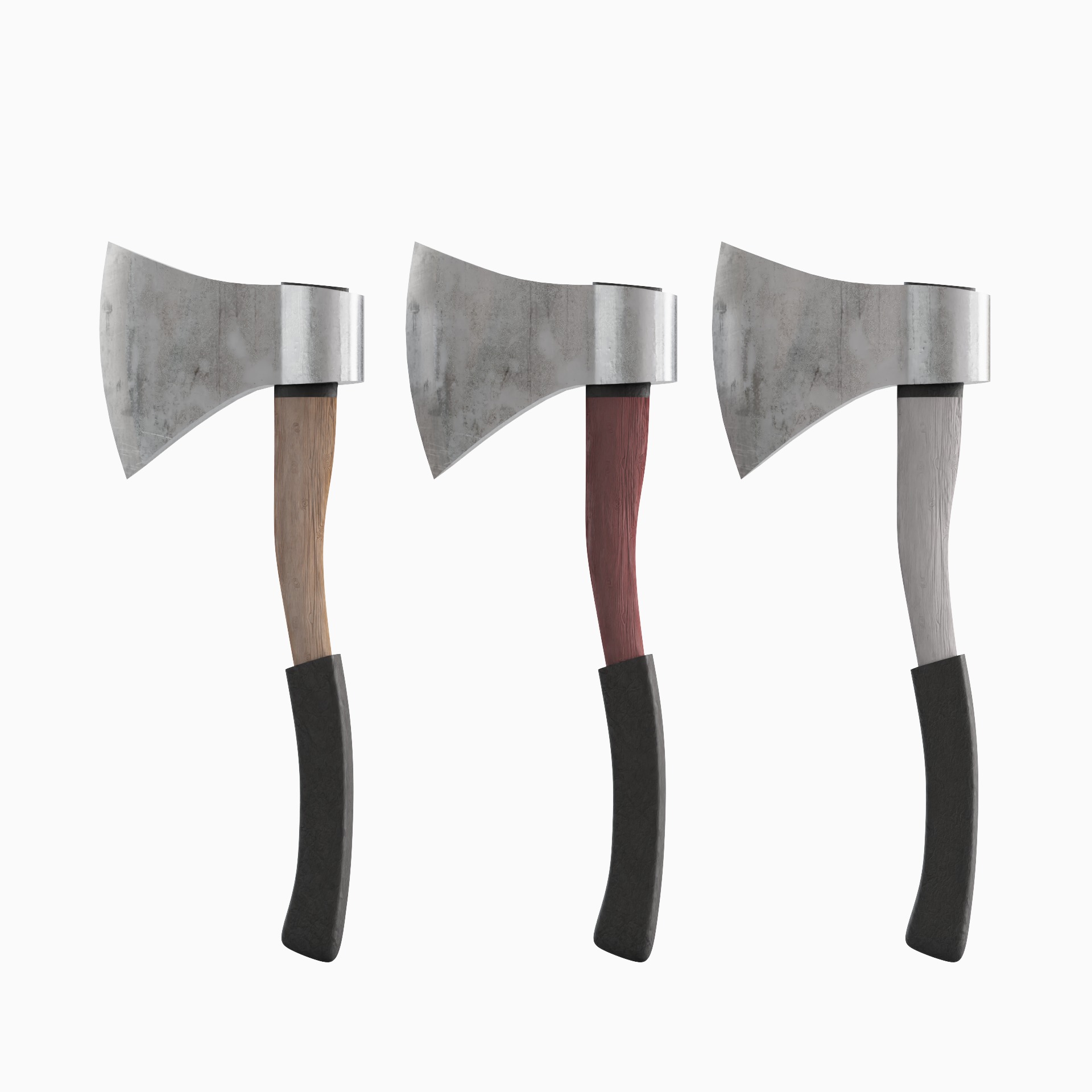 Camping Axe Set 3D model_1