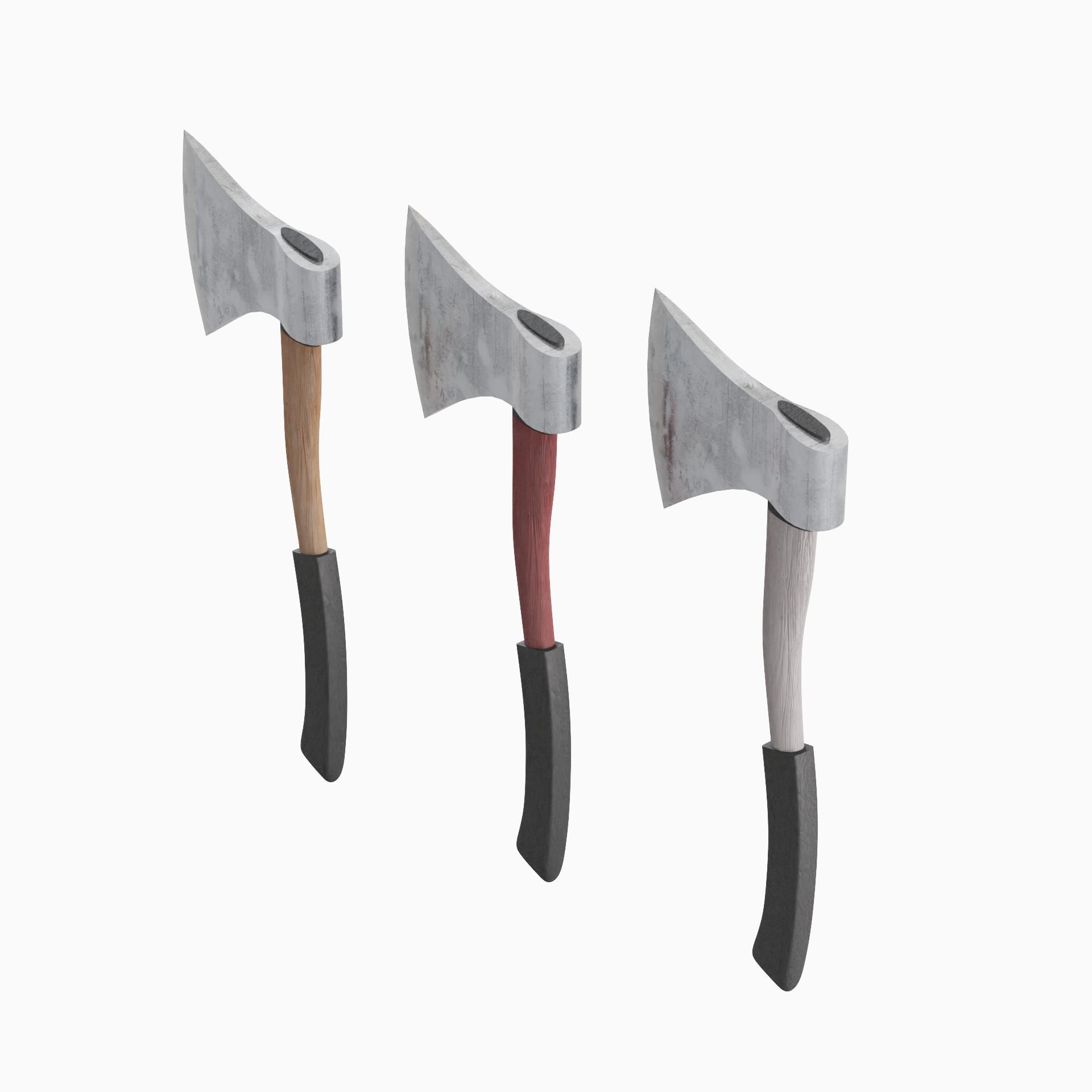 Camping Axe Set 3D model_2