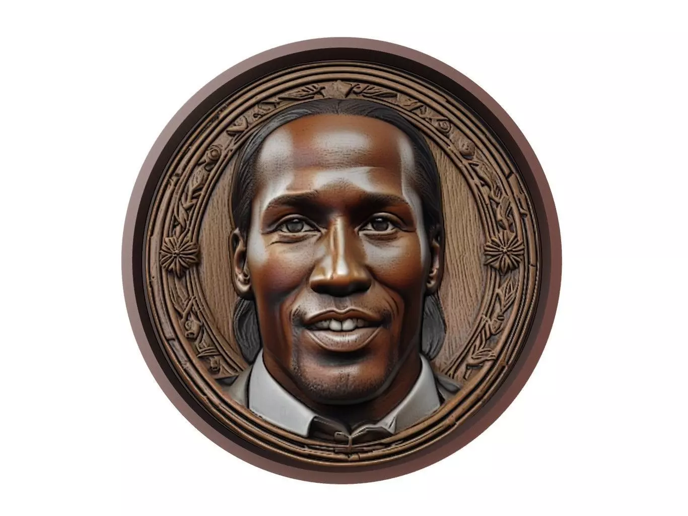 Didier Drogba Footballer Medallion 3D print model_0