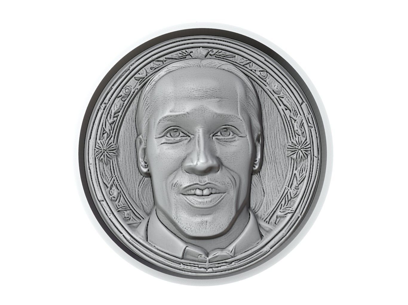 Didier Drogba Footballer Medallion 3D print model_2