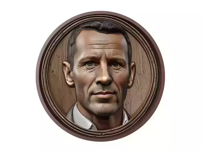 Ryan Giggs Footballer Medallion 3D print model