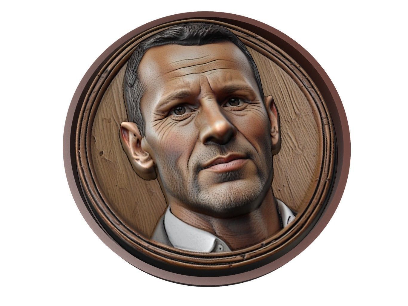 Ryan Giggs Footballer Medallion 3D print model_1