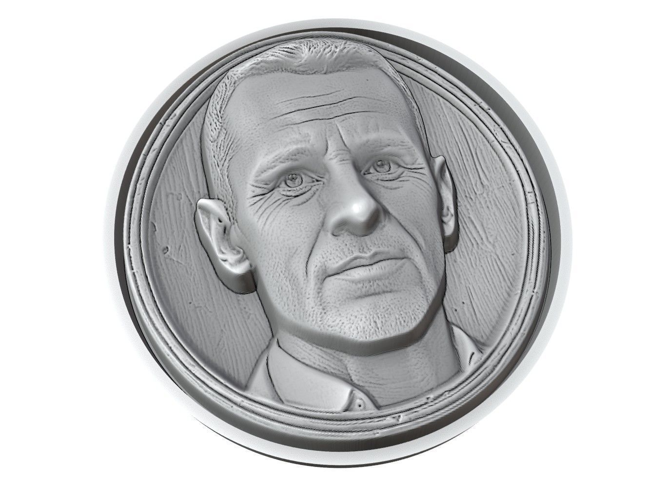 Ryan Giggs Footballer Medallion 3D print model_3