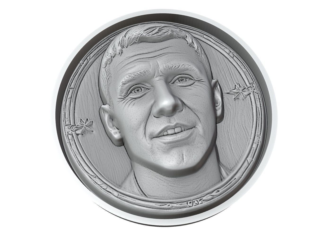 Paul Scholes Footballer Medallion 3D print model_3