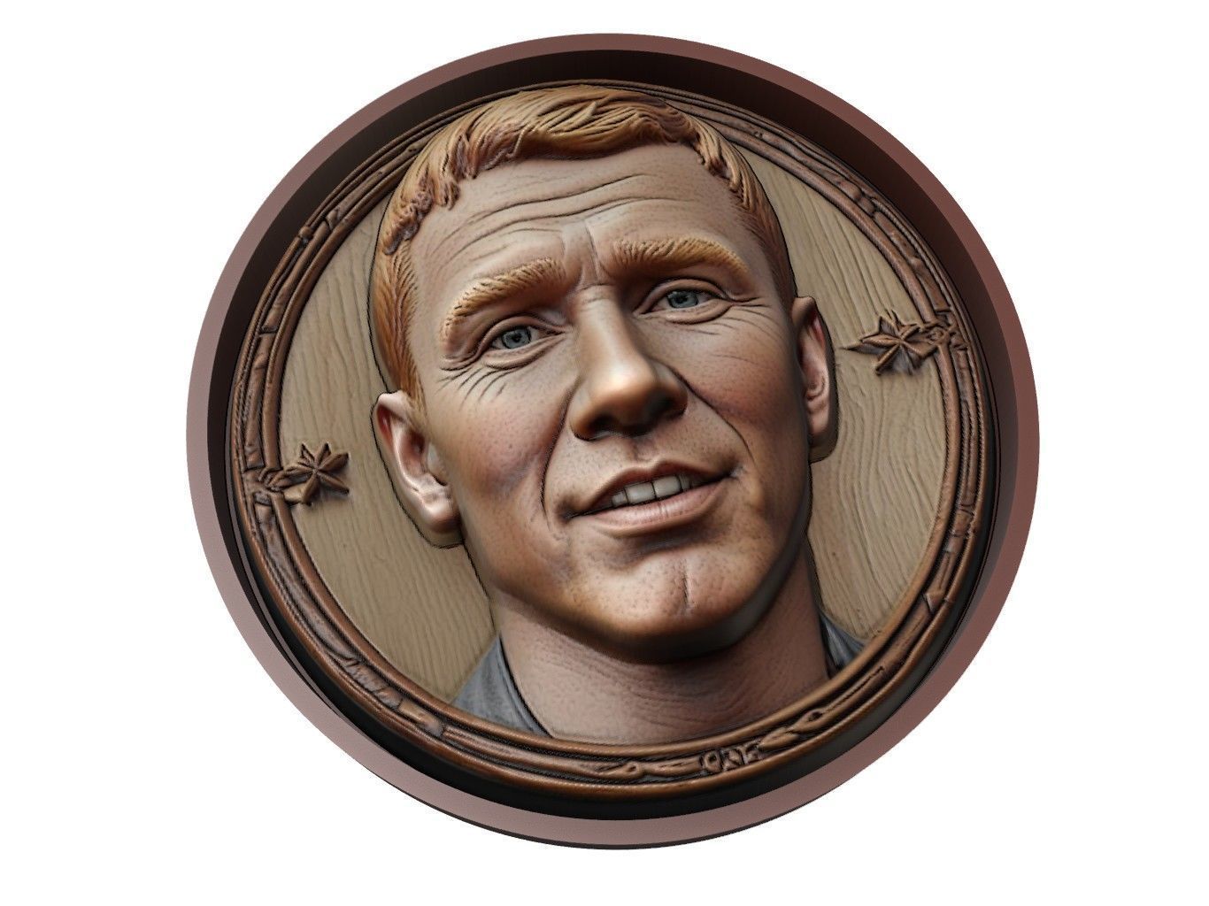 Paul Scholes Footballer Medallion 3D print model_1