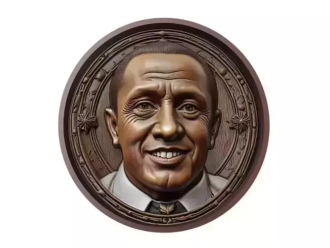 Roberto Carlos Footballer Medallion 3D print model