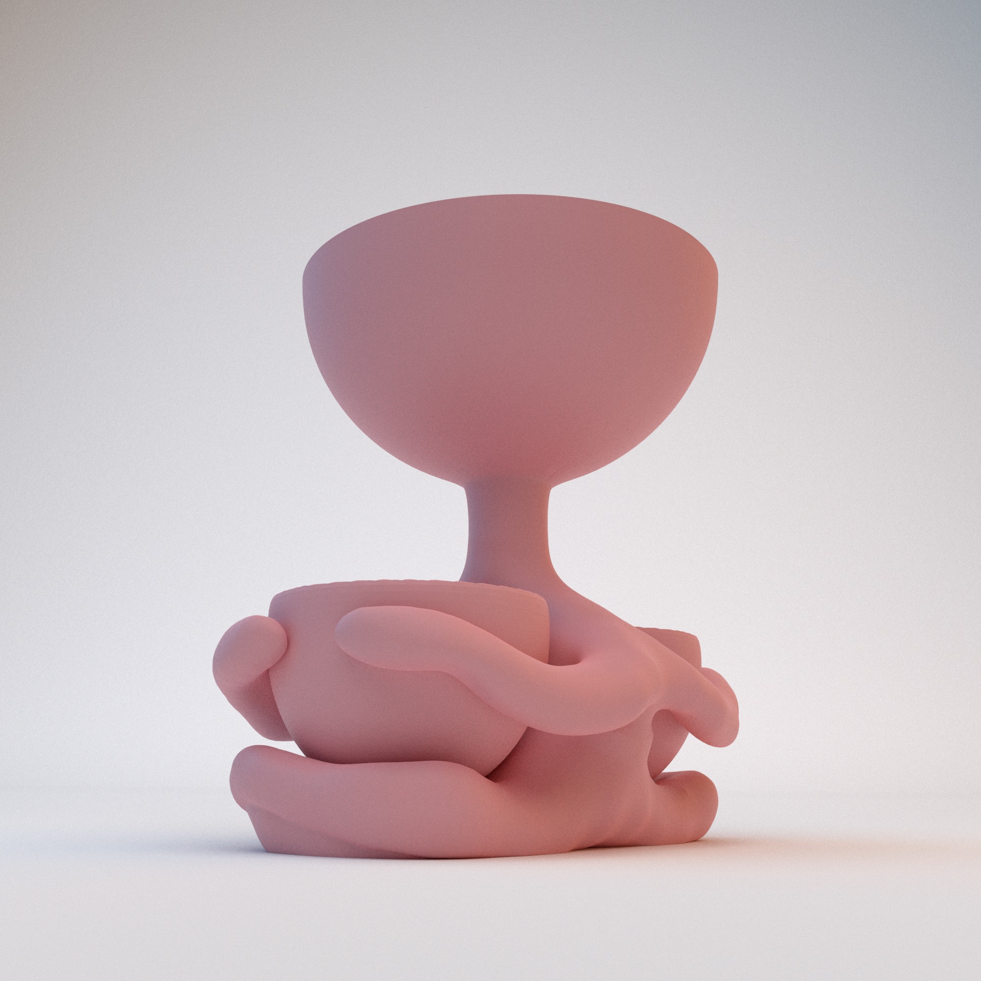 Sitting Desk Planter - 050 3D print model_9