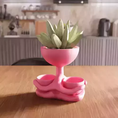 Sitting Desk Planter - 050 3D print model