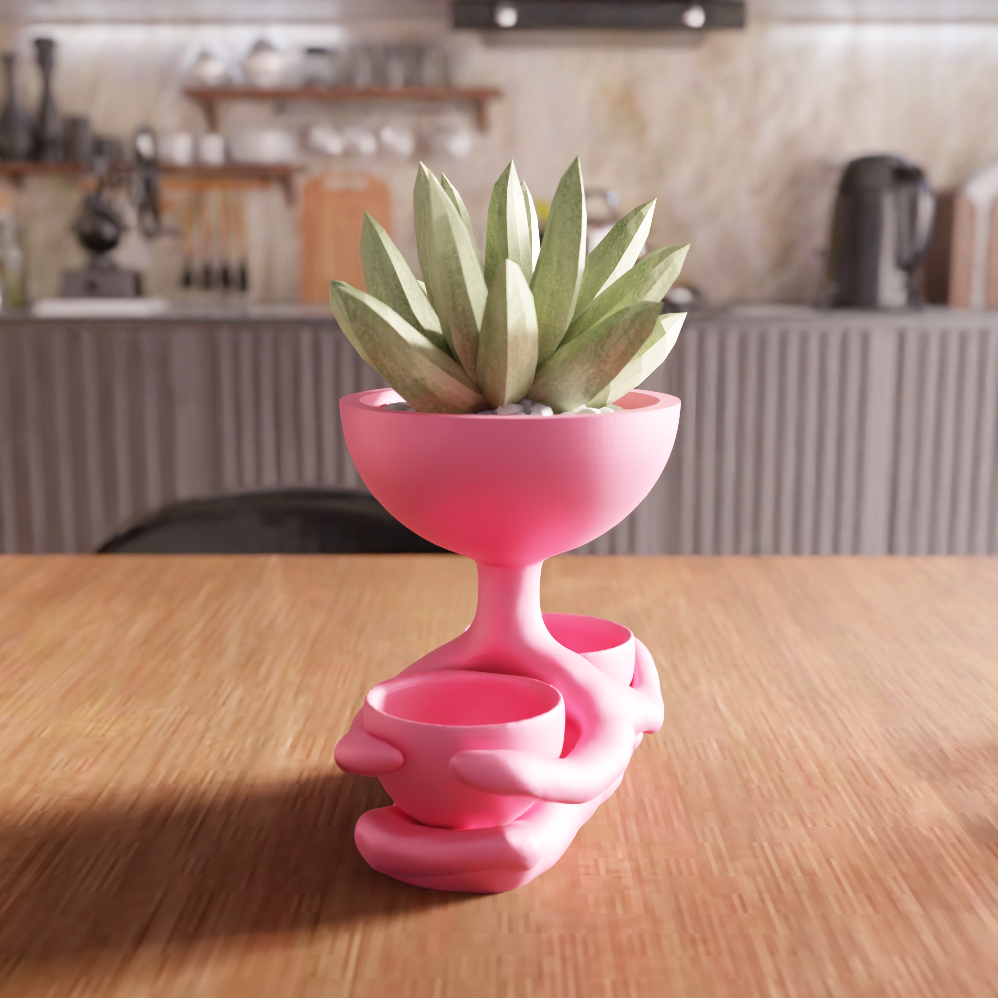 Sitting Desk Planter - 050 3D print model_5
