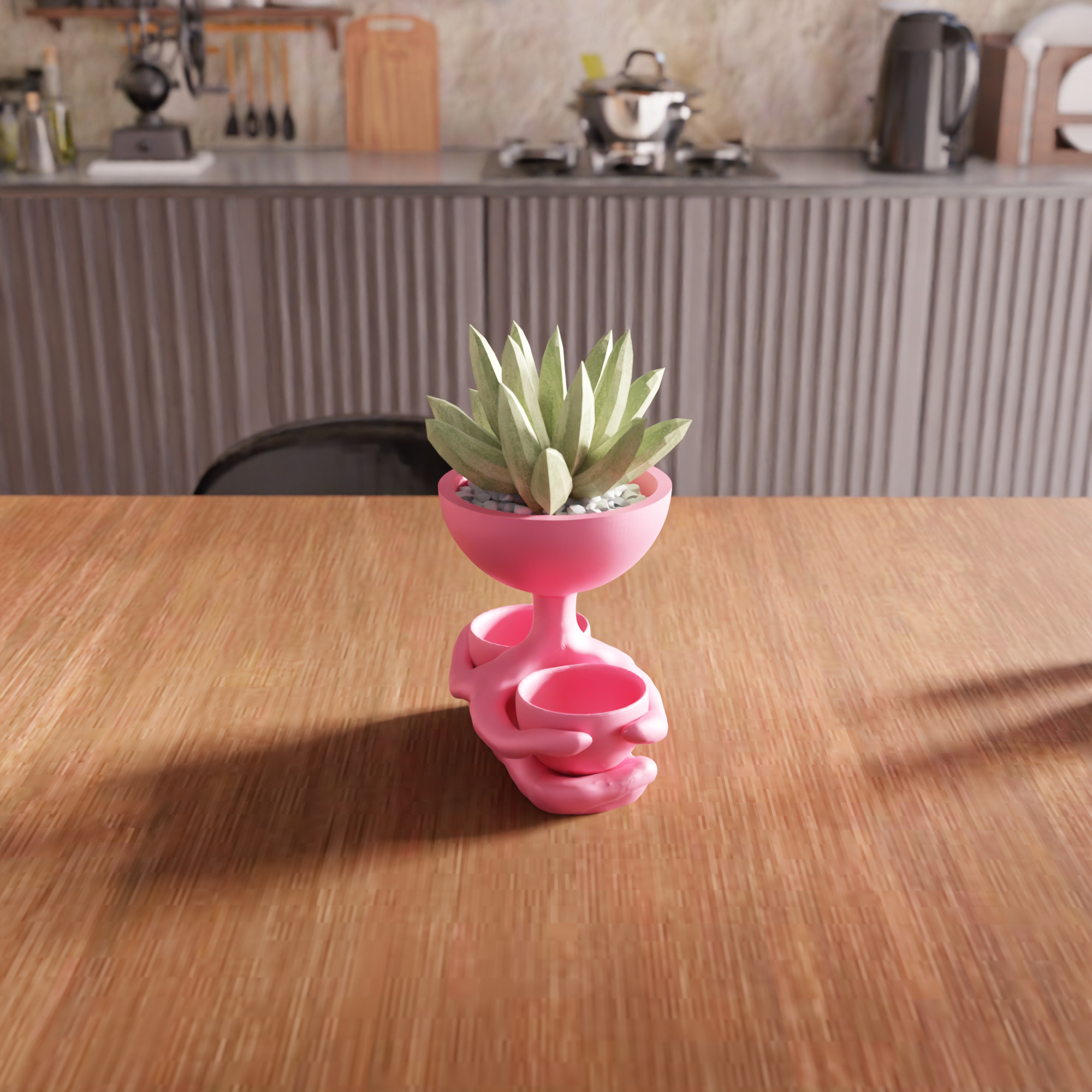 Sitting Desk Planter - 050 3D print model_2