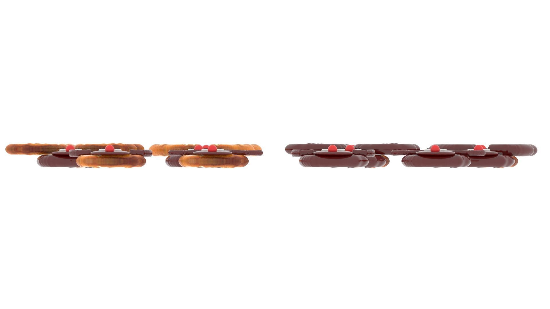 Reindeer Pretzels Set 3D model_15