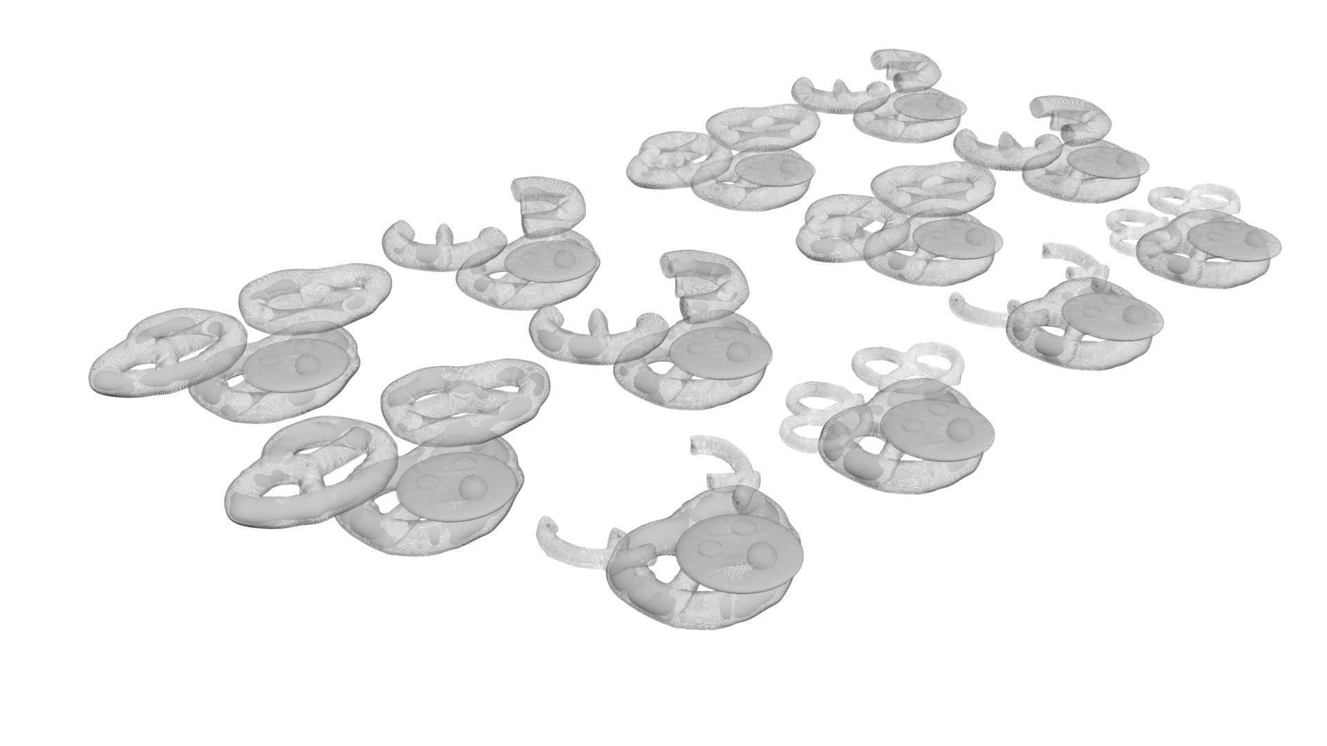 Reindeer Pretzels Set 3D model_20