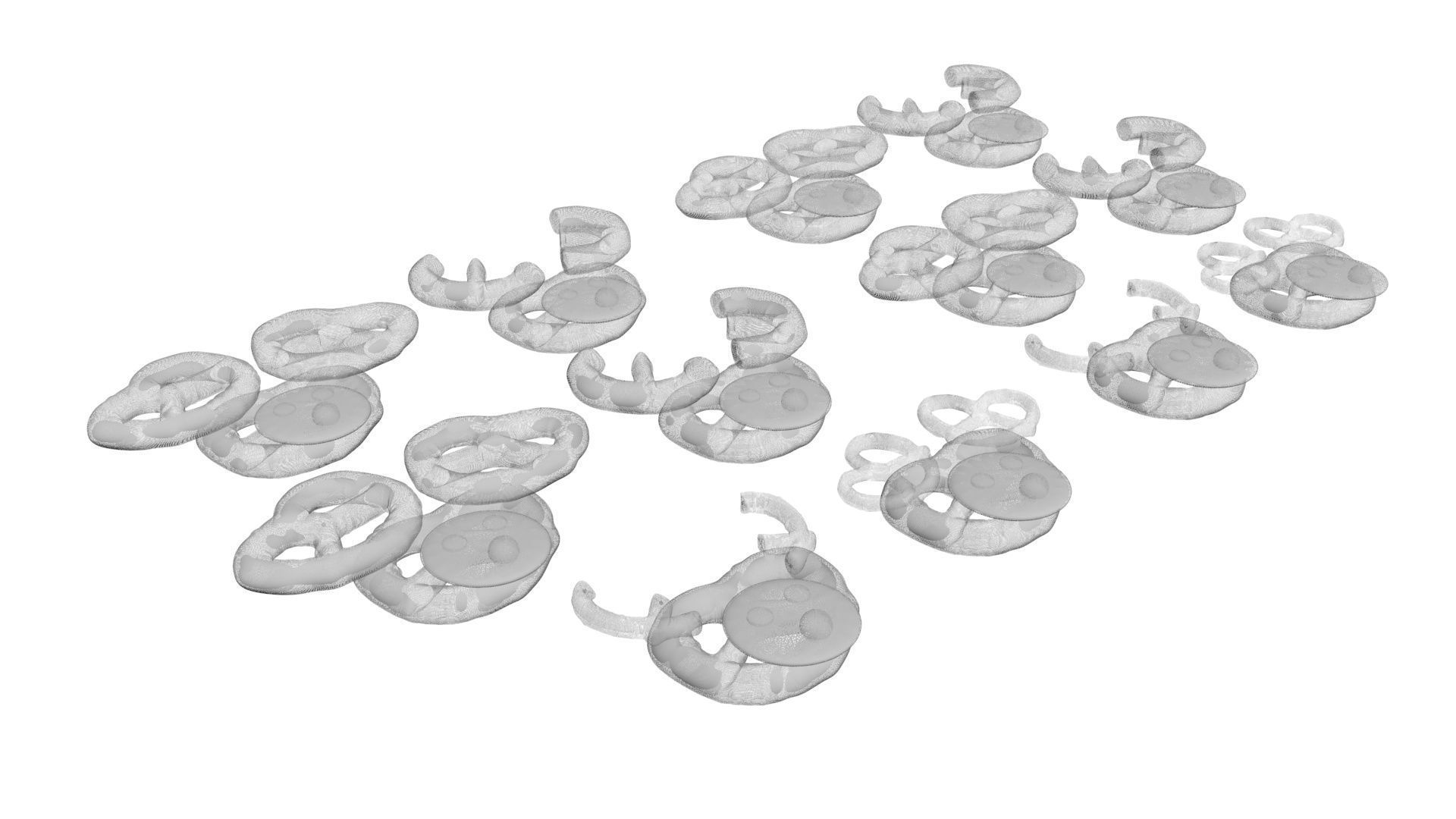 Reindeer Pretzels Set 3D model_25