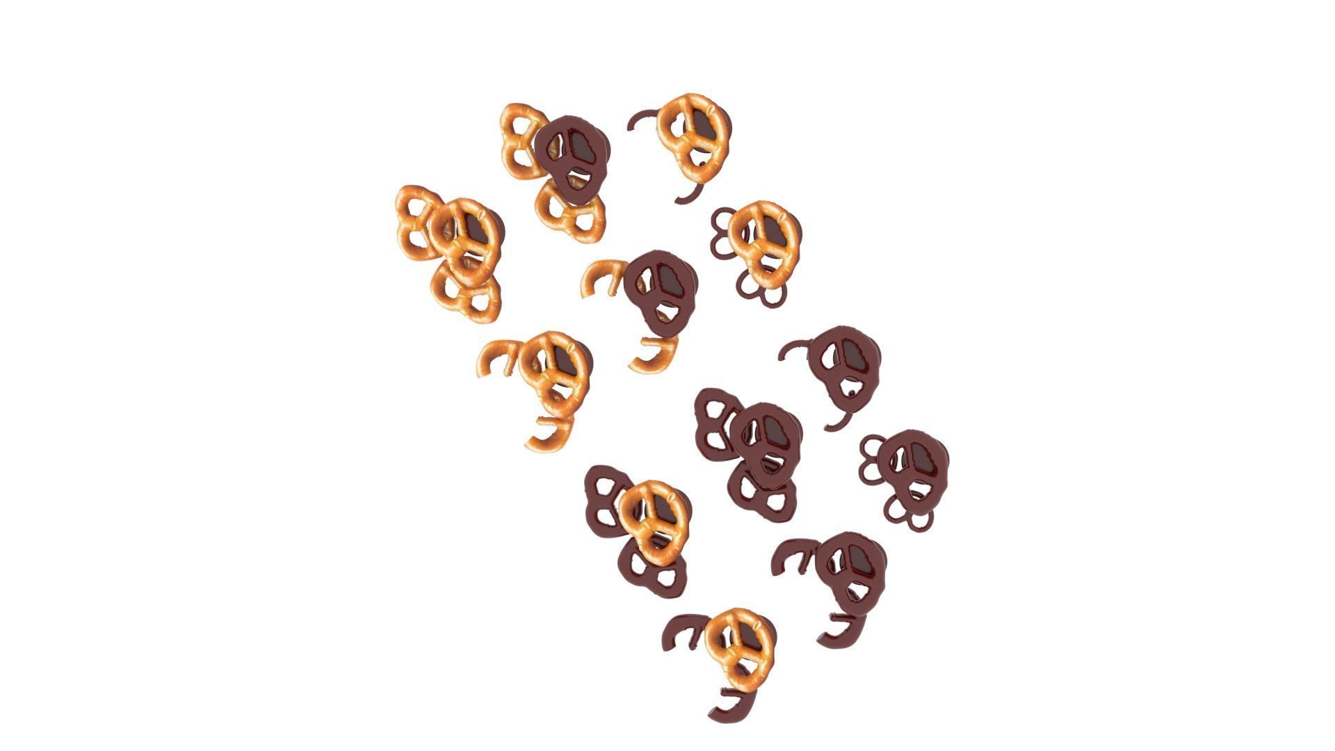 Reindeer Pretzels Set 3D model_12