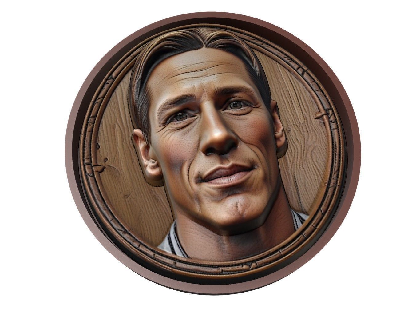 Fernando Torres Footballer Medallion 3D print model_1