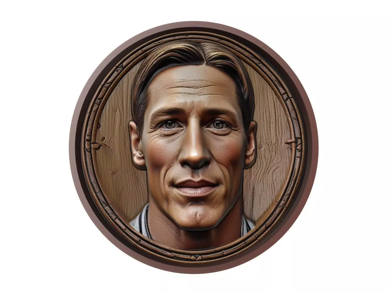 Fernando Torres Footballer Medallion 3D print model_0