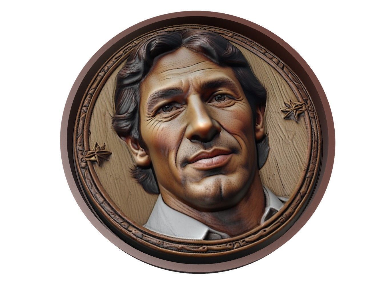 Raul Gonzalez Footballer Medallion 3D print model_1