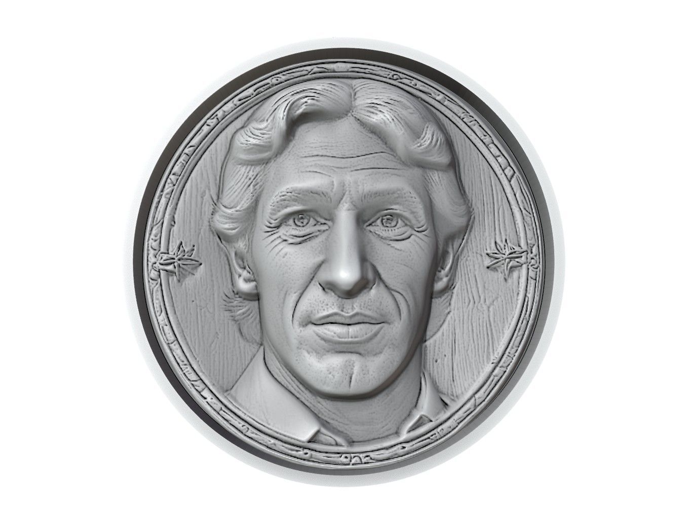 Raul Gonzalez Footballer Medallion 3D print model_2