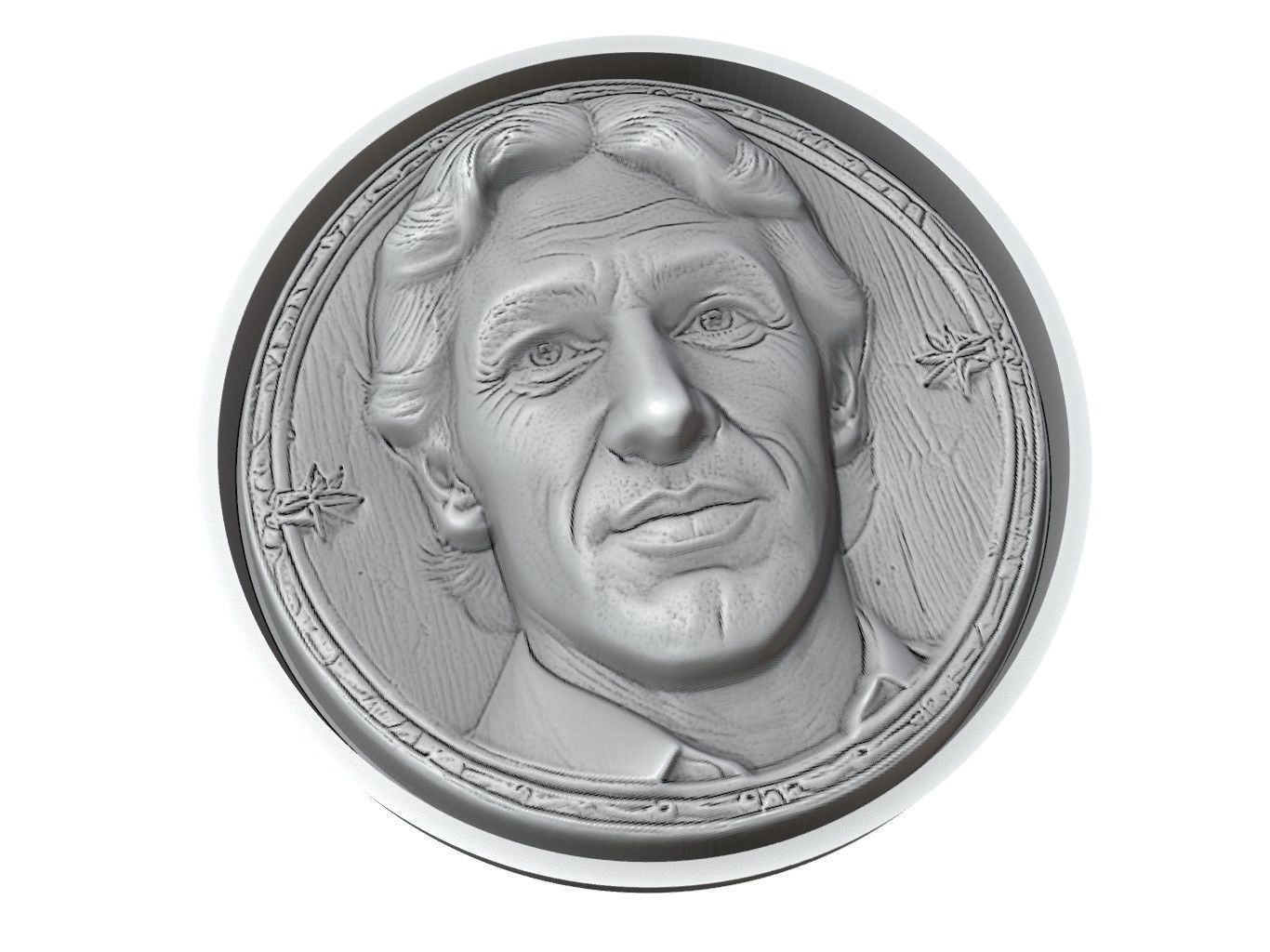 Raul Gonzalez Footballer Medallion 3D print model_3