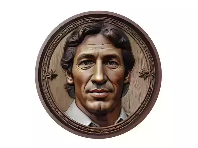 Raul Gonzalez Footballer Medallion 3D print model
