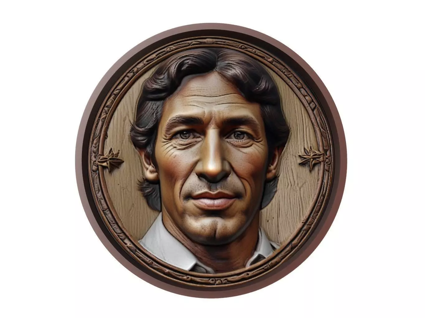 Raul Gonzalez Footballer Medallion 3D print model_0