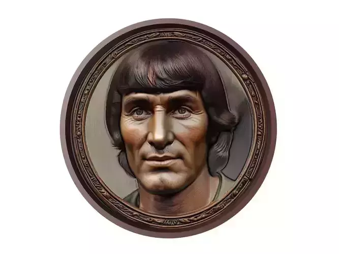 George Best Footballer Medallion 3D print model
