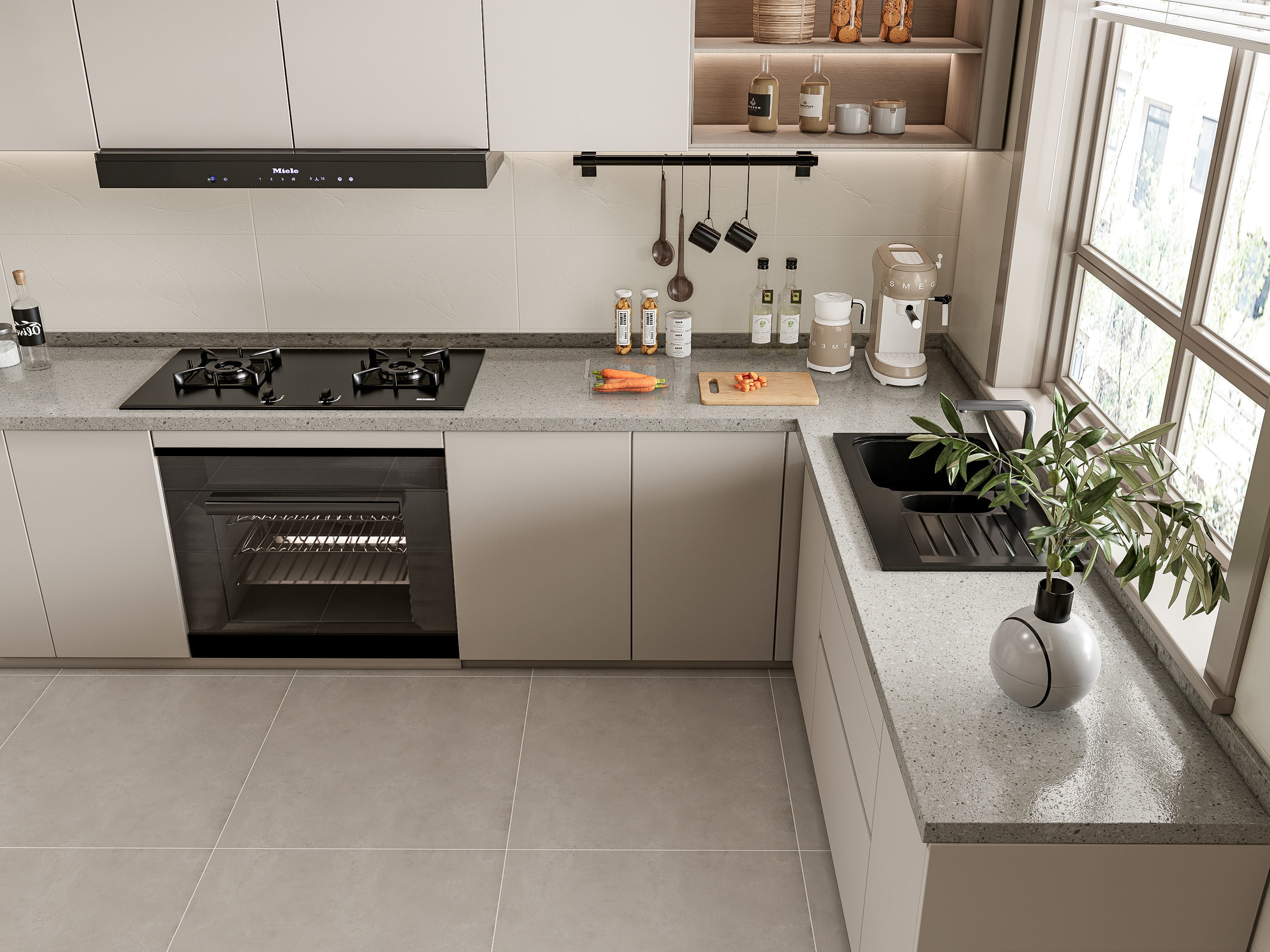 Kitchen Modern interior 107 3D model_1