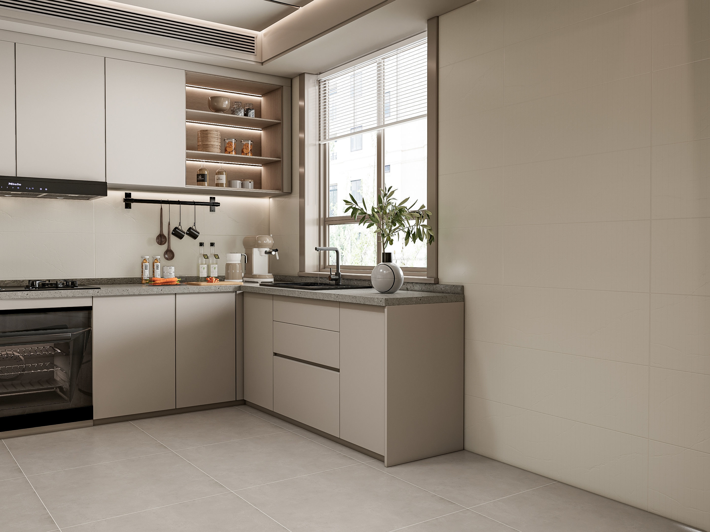 Kitchen Modern interior 107 3D model_11
