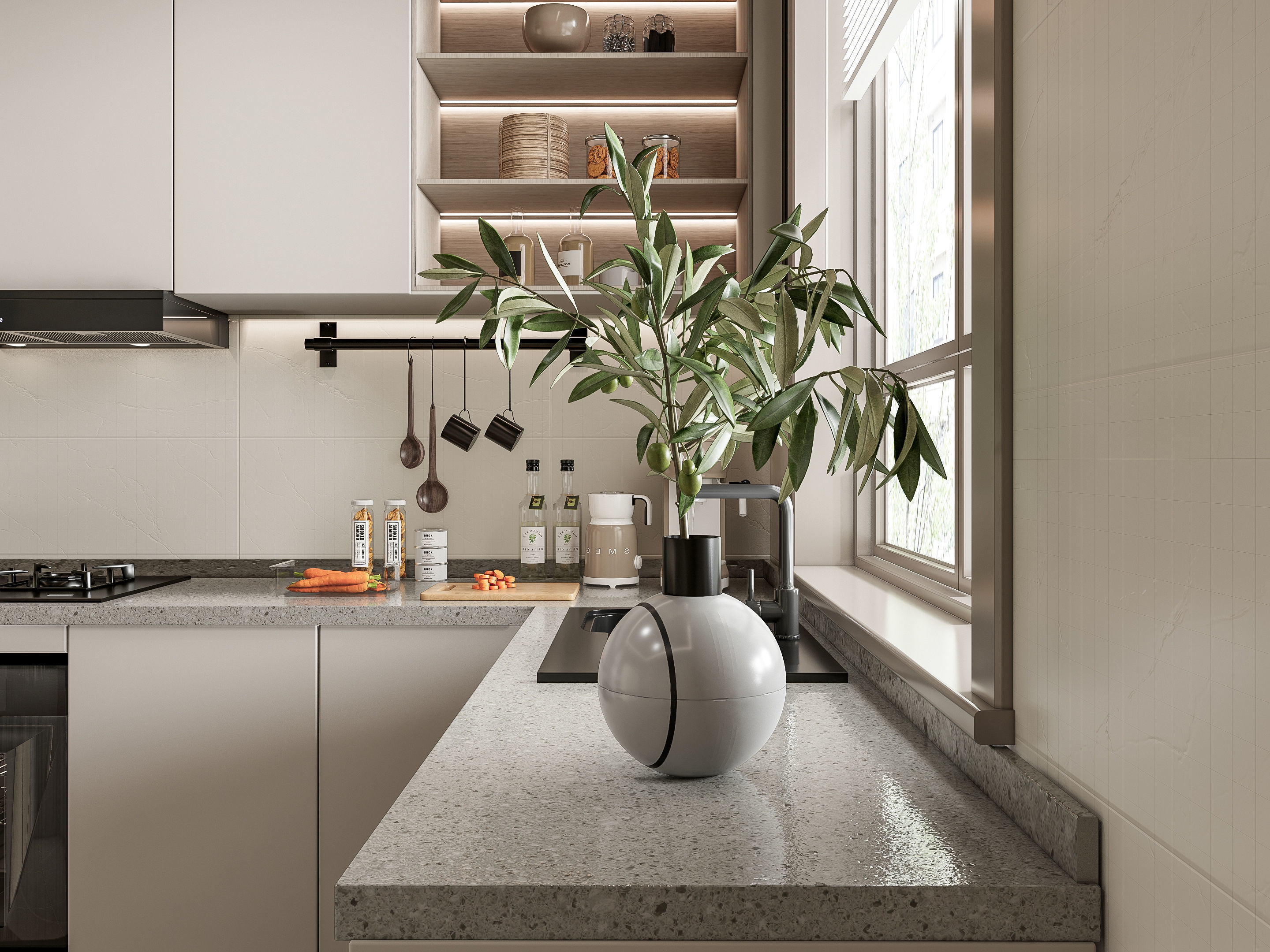 Kitchen Modern interior 107 3D model_6